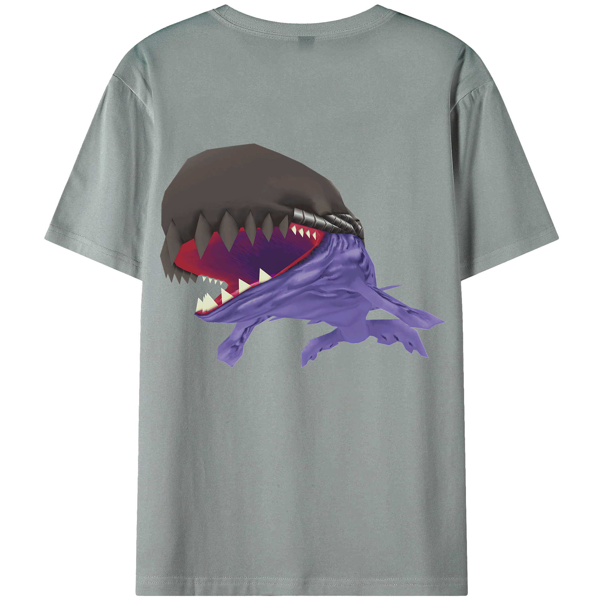 （画像用） Digimon デジタルモンスター/デジモン 綿100％ メンズ半袖Tシャツ（バックプリント） 通気性